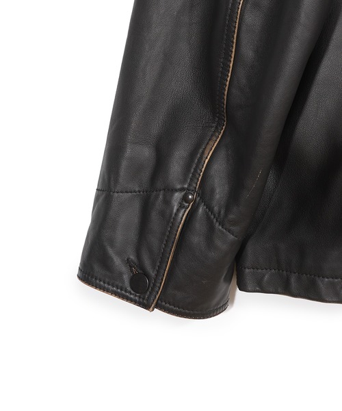 MEN'S BIGI(メンズビギ)の「【JAGROSE/ジャグロース】別注ラムレザーカバーオール(ブルゾン・メンズ・ブラック・03/02/01/04)」の10枚目の写真