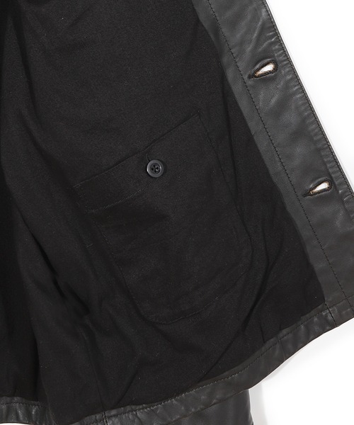MEN'S BIGI(メンズビギ)の「【JAGROSE/ジャグロース】別注ラムレザーカバーオール(ブルゾン・メンズ・ブラック・03/02/01/04)」の8枚目の写真