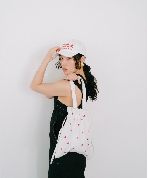 THEATRE PRODUCTS（シアタープロダクツ）の「ビーズエンブロイダリードローストリングトートﾊﾞｯｸﾞ（トートバッグ・レディース・ブルー/ブラック/ホワイト・FREE）」の9枚目の写真