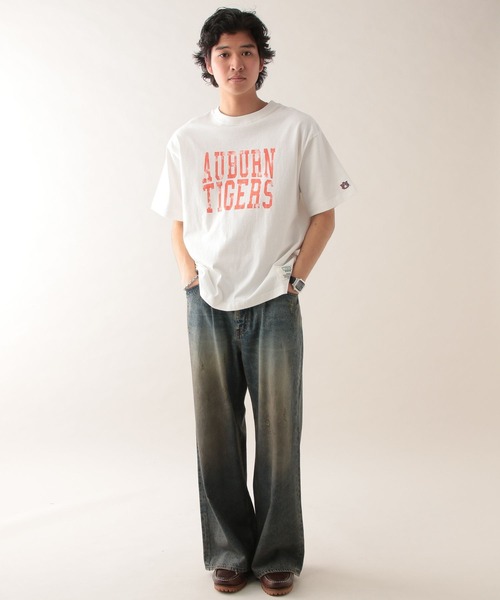 DISCUS(ディスカス)の「【DISCUS】ヴィンテージライク/ルーズカレッジTシャツ(Tシャツ/カットソー・メンズ・ホワイト/ネイビー/ホワイト系その他4/グレー・MEDIUM/LARGE)」の11枚目の写真