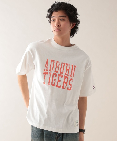 DISCUS(ディスカス)の「【DISCUS】ヴィンテージライク/ルーズカレッジTシャツ(Tシャツ/カットソー・メンズ・ホワイト/ネイビー/ホワイト系その他4/グレー・MEDIUM/LARGE)」の8枚目の写真