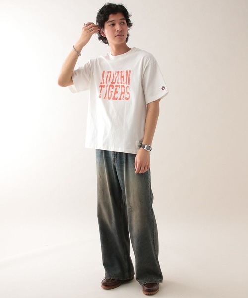 DISCUS(ディスカス)の「【DISCUS】ヴィンテージライク/ルーズカレッジTシャツ(Tシャツ/カットソー・メンズ・ホワイト/ネイビー/ホワイト系その他4/グレー・MEDIUM/LARGE)」の13枚目の写真