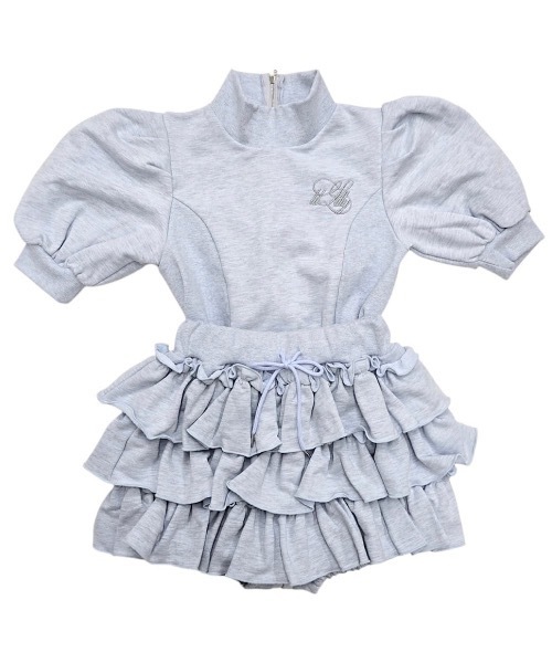 lilLilly（リルリリー）の「パフスリーブスウェットトップス【セットアップ対応】（スウェット・レディース・ピンク/ライトグレー/ブルー・FREE）」の9枚目の写真