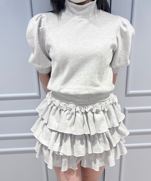 lilLilly（リルリリー）の「パフスリーブスウェットトップス【セットアップ対応】（スウェット・レディース・ピンク/ライトグレー/ブルー・FREE）」の7枚目の写真