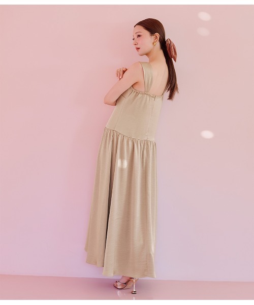 PEACH JOHN（ピーチジョン）の「Ｖネックボリュームワンピ（ワンピース・レディース・ベージュ/ピンク/ブラウン・ONE SIZE）」の8枚目の写真