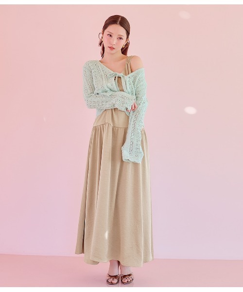 PEACH JOHN（ピーチジョン）の「Ｖネックボリュームワンピ（ワンピース・レディース・ベージュ/ピンク/ブラウン・ONE SIZE）」の9枚目の写真