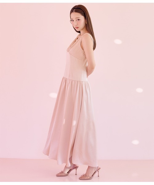 PEACH JOHN（ピーチジョン）の「Ｖネックボリュームワンピ（ワンピース・レディース・ベージュ/ピンク/ブラウン・ONE SIZE）」の10枚目の写真