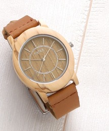 nafka（ナフカ）の「メープル＆オリーブ木製クオーツ腕時計（アナログ腕時計）」