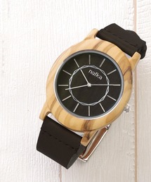 nafka（ナフカ）の「メープル＆オリーブ木製クオーツ腕時計（アナログ腕時計）」