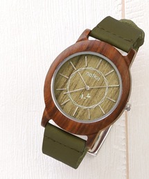 nafka（ナフカ）の「メープル＆オリーブ木製クオーツ腕時計（アナログ腕時計）」
