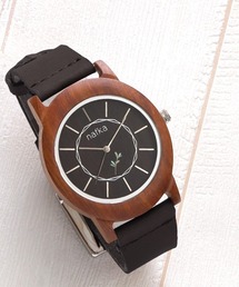 nafka（ナフカ）の「メープル＆オリーブ木製クオーツ腕時計（アナログ腕時計）」