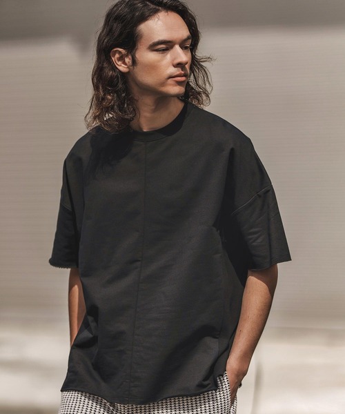 CAMBIO（カンビオ）の「mt9658-MINI URAKE Sweat Oversize Cut Off Tee スウェットTシャツ（Tシャツ/カットソー・メンズ・ホワイト/ブラック/グレー/チャコール・S/M/L）」の11枚目の写真