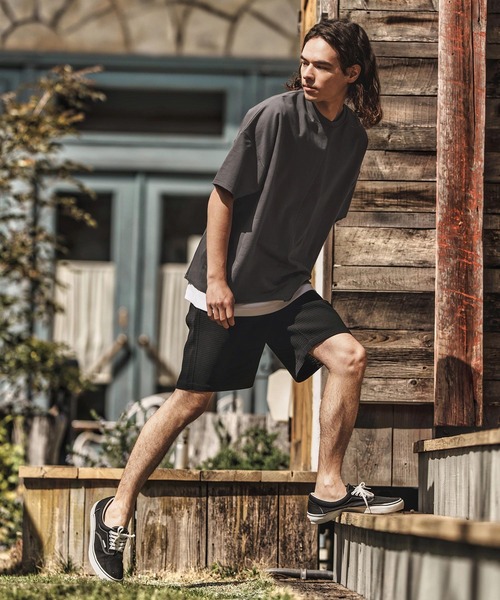 CAMBIO（カンビオ）の「mt9658-MINI URAKE Sweat Oversize Cut Off Tee スウェットTシャツ（Tシャツ/カットソー・メンズ・ホワイト/ブラック/グレー/チャコール・S/M/L）」の21枚目の写真