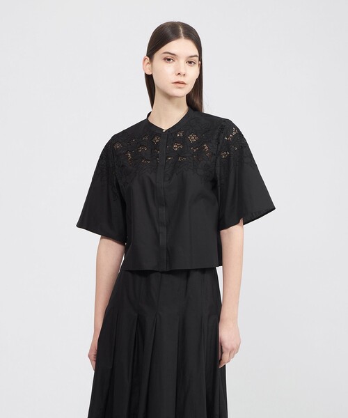 EPOCA コットンナイロンストレッチ ギャザーブラウス 23AW 日本