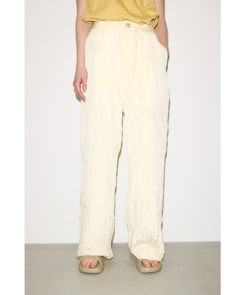 THROW by SLY（スローバイスライ）の「THROW WRINKLE FINISH TUCKED PT リンクル フィニッシュ タックドパンツ（カーゴパンツ・レディース・ライトブラック/キナリ・0/1）」の9枚目の写真