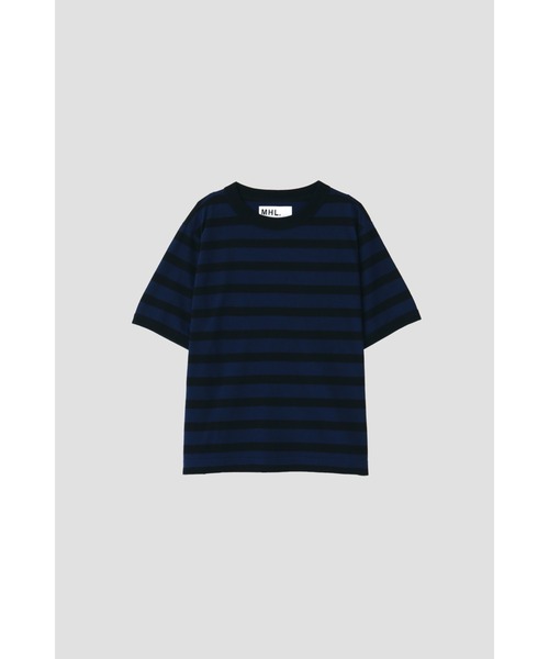 MHL COTTON LINEN STRIPE JERSEY 半袖 Tシャツ COTTON LINEN STRIPE JERSEY | MHL.（エムエイチエル） ｜【公式