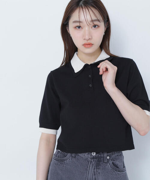 NATURAL BEAUTY BASIC(ナチュラルビューティーベーシック)の「◇ダブルカラーポロニット(ニット/セーター・レディース・ブラック系その他/グレー系その他/ベージュ系その他・FREE)」の15枚目の写真