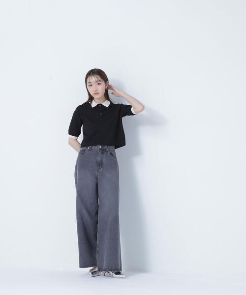 NATURAL BEAUTY BASIC(ナチュラルビューティーベーシック)の「◇ダブルカラーポロニット(ニット/セーター・レディース・ブラック系その他/グレー系その他/ベージュ系その他・FREE)」の22枚目の写真