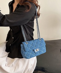 GLAMOROUS JANE（グラマラスジェーン）の「キルティングチェーンデニムショルダーバッグ（ショルダーバッグ）」