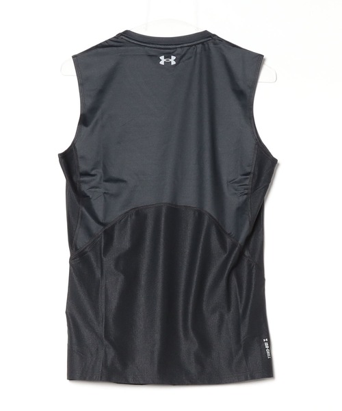 UNDER ARMOUR（アンダーアーマー）の「UAアイソチル フィッティド スリーブレス Vネックシャツ（ゴルフ/メンズ）（Tシャツ/カットソー・メンズ・ブラック・M/L/S/2XL/XL）」の8枚目の写真