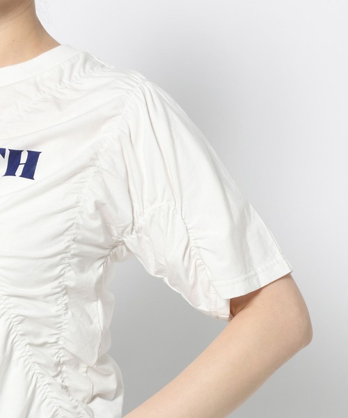 LOWRYS FARM（ローリーズファーム）の「シャーリングロゴＴＳＳ　326151（Tシャツ/カットソー・レディース・ホワイト/ブラック/パープル・FREE）」の16枚目の写真