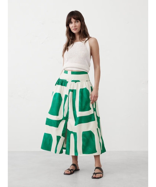 バナナリパブリック リネンコットン マキシスカート バナリパ セール】BANANA REPUBLIC FACTORY STORE ポプリン ドロップ