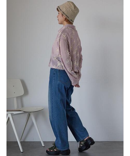 ehka sopo（エヘカソポ）の「コード刺繍襟付きカーディガン（カーディガン/ボレロ・レディース・ベージュ/ラベンダー/キナリ/グリーン・F）」の18枚目の写真