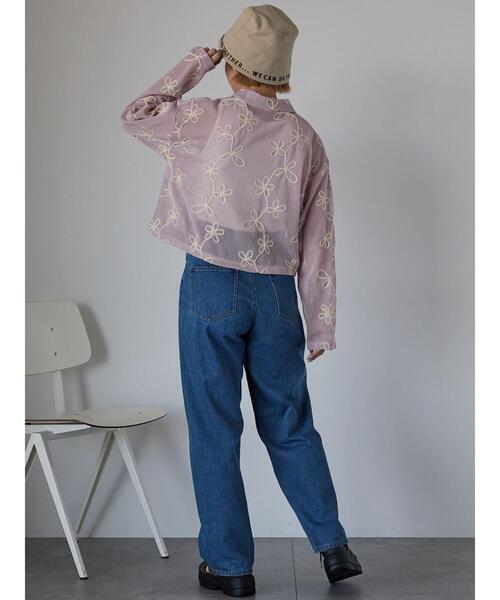 ehka sopo（エヘカソポ）の「コード刺繍襟付きカーディガン（カーディガン/ボレロ・レディース・ベージュ/ラベンダー/キナリ/グリーン・F）」の19枚目の写真