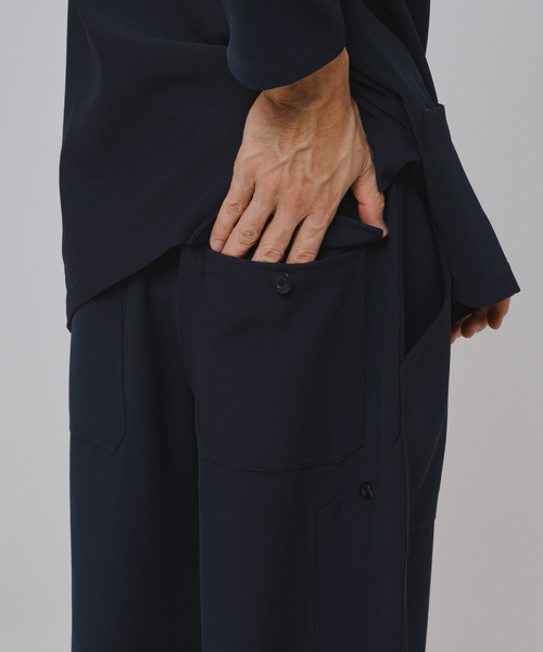 Product Twelve（プロダクトトゥエルブ）の「T/E(ティーイー)  カルゼ メカニックパンツ（スラックス・メンズ・ブラック/ネイビー・SMALL/MEDIUM/LARGE）」の19枚目の写真