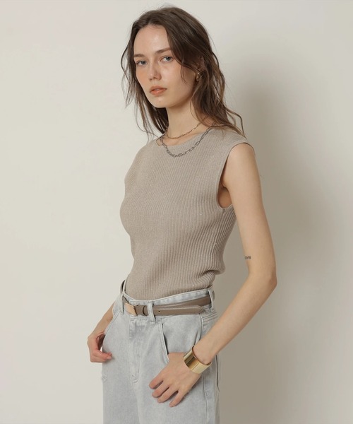 CADUNE ニットジレ　カデュネ　美品 キラキラノースリニット（ニット/セーター）｜CADUNE（カデュネ