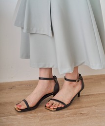 31 Sons de mode バックリボンチュールサンダル ♡31 sons de mode♡ チュールドットリボンコルクサンダル ホワイト