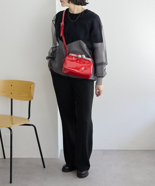 ear PAPILLONNER(イアパピヨネ)の「【kawa-kawa(カワカワ)】NO1508kuchiganeポシェット/ショルダーバッグ(ショルダーバッグ・レディース・ブラック/ブルー/ブラック系その他/レッド・FREE)」の15枚目の写真