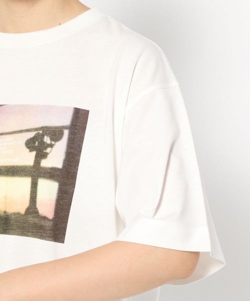 LOWRYS FARM(ローリーズファーム)の「フォトTEE 494889(Tシャツ/カットソー・レディース・アイボリー/オフホワイト/ネイビー・FREE)」の9枚目の写真