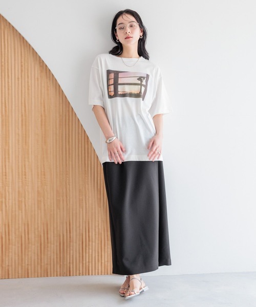 LOWRYS FARM(ローリーズファーム)の「フォトTEE 494889(Tシャツ/カットソー・レディース・アイボリー/オフホワイト/ネイビー・FREE)」の18枚目の写真
