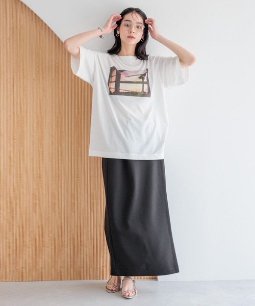 LOWRYS FARM(ローリーズファーム)の「フォトTEE 494889(Tシャツ/カットソー・レディース・アイボリー/オフホワイト/ネイビー・FREE)」の19枚目の写真