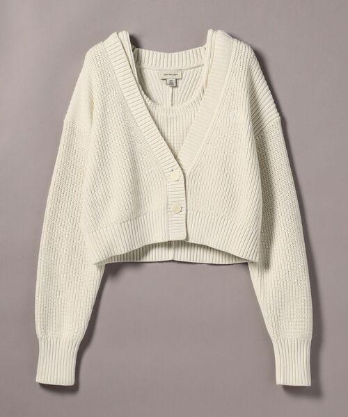 高級   カルバン・クライン リネンコットンカーディガン 高級 CALVIN KLEIN カルバン・クライン リネンコットンカーディガン