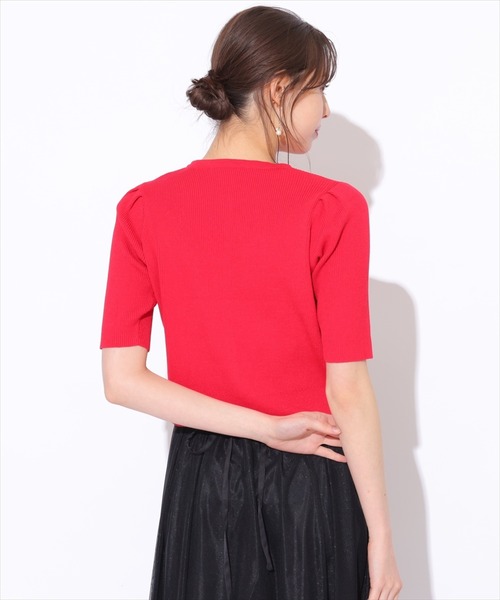 SWINGLE(スウィングル)の「リボンニットカーディガン(カーディガン/ボレロ・レディース・オフホワイト/ネイビー/レッド/ブラック・FREE)」の11枚目の写真