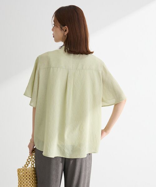 Green Parks(グリーンパークス)の「SET2点マジョリカシャーリングブラウス+タンク(シャツ/ブラウス・レディース・ライトグリーン/チャコールグレー/アイボリー・FREE)」の10枚目の写真