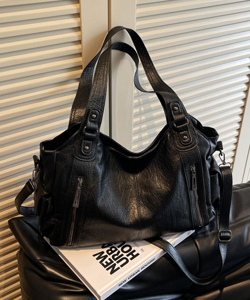 HALEY PESCA(ヘーリーペスカ)の「HALEY PESCA/2WAY ヴィンテージショルダーバッグ(ショルダーバッグ・レディース・ブラック/ブラウン・FREE)」の4枚目の写真