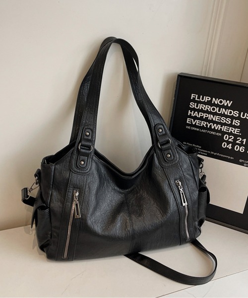 HALEY PESCA(ヘーリーペスカ)の「HALEY PESCA/2WAY ヴィンテージショルダーバッグ(ショルダーバッグ・レディース・ブラック/ブラウン・FREE)」の5枚目の写真