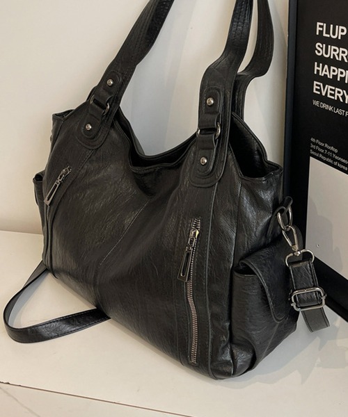 HALEY PESCA(ヘーリーペスカ)の「HALEY PESCA/2WAY ヴィンテージショルダーバッグ(ショルダーバッグ・レディース・ブラック/ブラウン・FREE)」の6枚目の写真