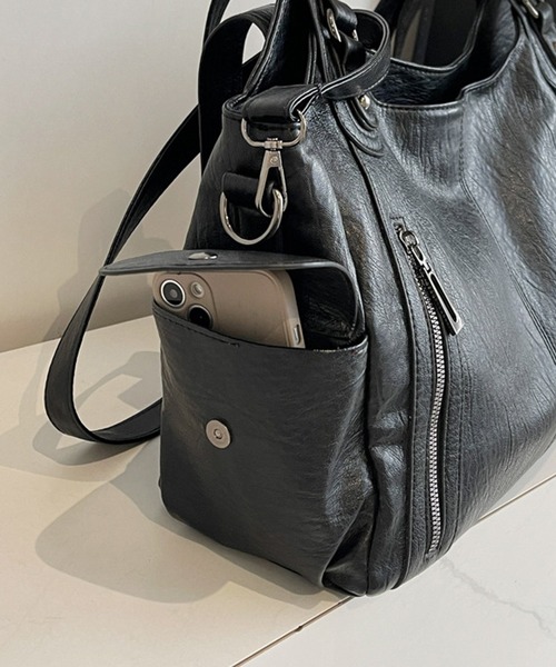 HALEY PESCA(ヘーリーペスカ)の「HALEY PESCA/2WAY ヴィンテージショルダーバッグ(ショルダーバッグ・レディース・ブラック/ブラウン・FREE)」の12枚目の写真