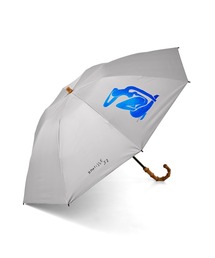 IEDIT（イディット）の「ＩＥＤＩＴ　晴雨兼用　マティス柄の大人の折りたたみ傘〈ライトグレー〉（折りたたみ傘）」