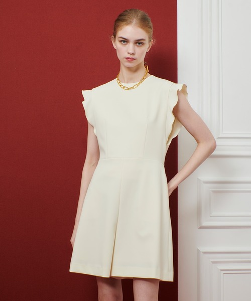 アルアバイルルルウィルビー ダブルブレストオールインワンベージュ