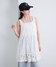 mystic | クロシェバルーンミニジャンスカ(ワンピース)