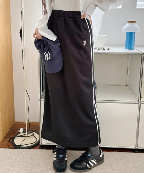 セール】U.S. POLO ASSN サイドライン Aラインスカート