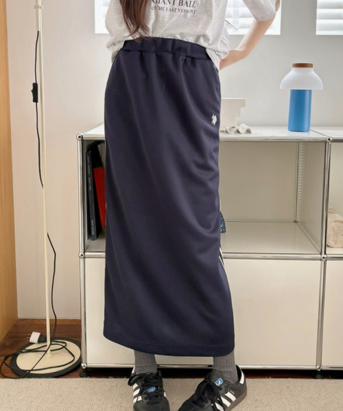 U.S. POLO ASSN.（ユーエスポロアッスン）の「U.S. POLO ASSN サイドライン Aラインスカート（スカート・レディース・ブラック/ネイビー・L/M）」の12枚目の写真