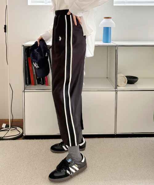 U.S. POLO ASSN.（ユーエスポロアッスン）の「U.S. POLO ASSN サイドライン Aラインスカート（スカート・レディース・ブラック/ネイビー・L/M）」の6枚目の写真