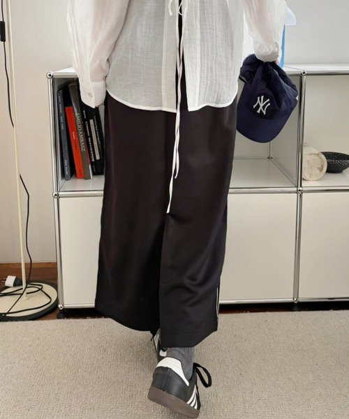 U.S. POLO ASSN.（ユーエスポロアッスン）の「U.S. POLO ASSN サイドライン Aラインスカート（スカート・レディース・ブラック/ネイビー・L/M）」の18枚目の写真