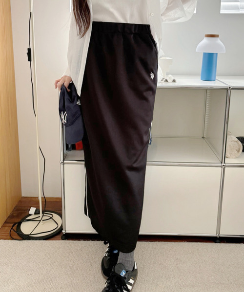 U.S. POLO ASSN.（ユーエスポロアッスン）の「U.S. POLO ASSN サイドライン Aラインスカート（スカート・レディース・ブラック/ネイビー・L/M）」の13枚目の写真